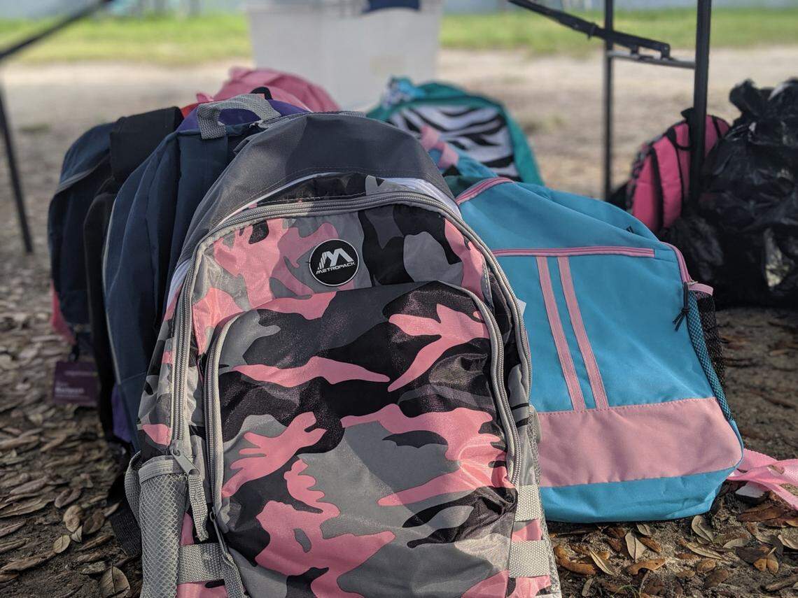 Backpacks full of school and hygiene supplies were given away to families in need at Freedom Fathering Church in Bradenton on the Thursday before school started in Manatee County.