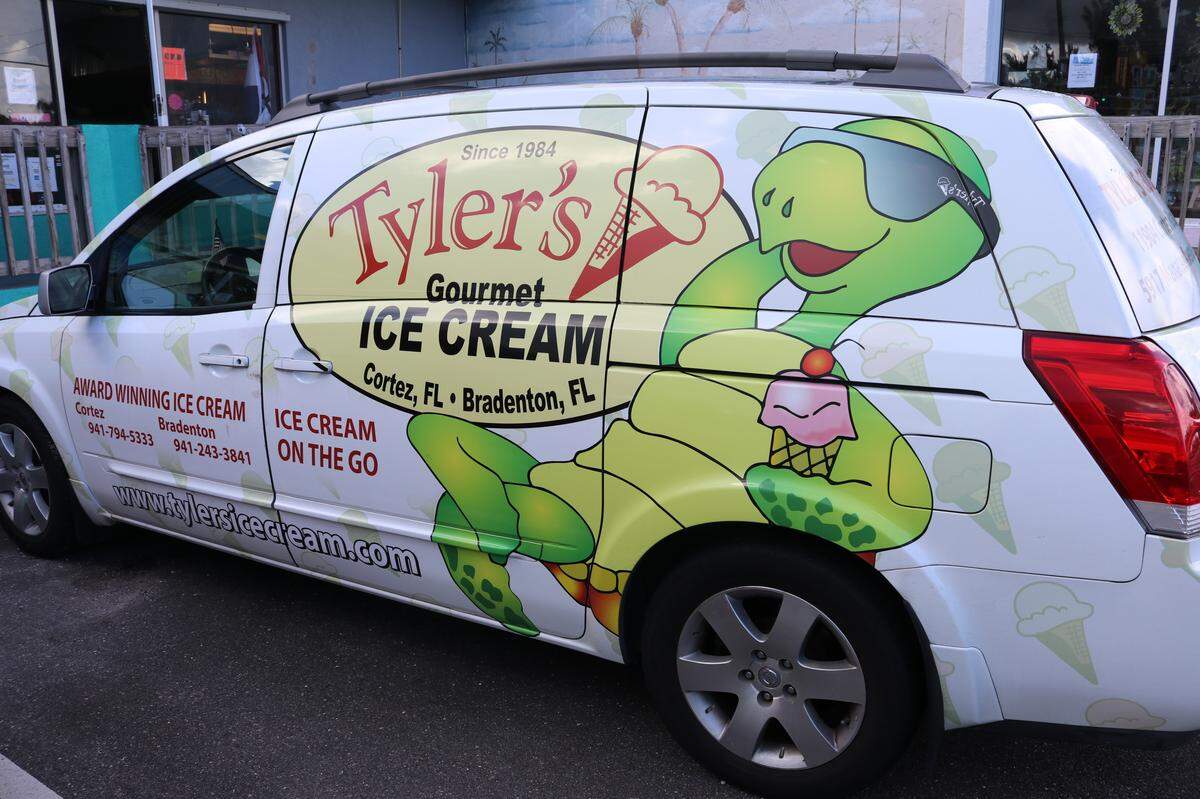 Tyler’s offers 46 flavors altogether, including four varieties of sorbet, and four sugar-free flavors, and delivers to several Brasenton area restaurants.