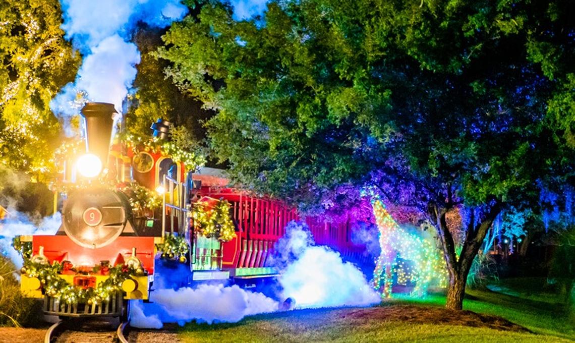 Busch Gardens Tampa Bay gets a festive makeover during the annual Christmas Town event, which includes lights, holiday food, shows and more.