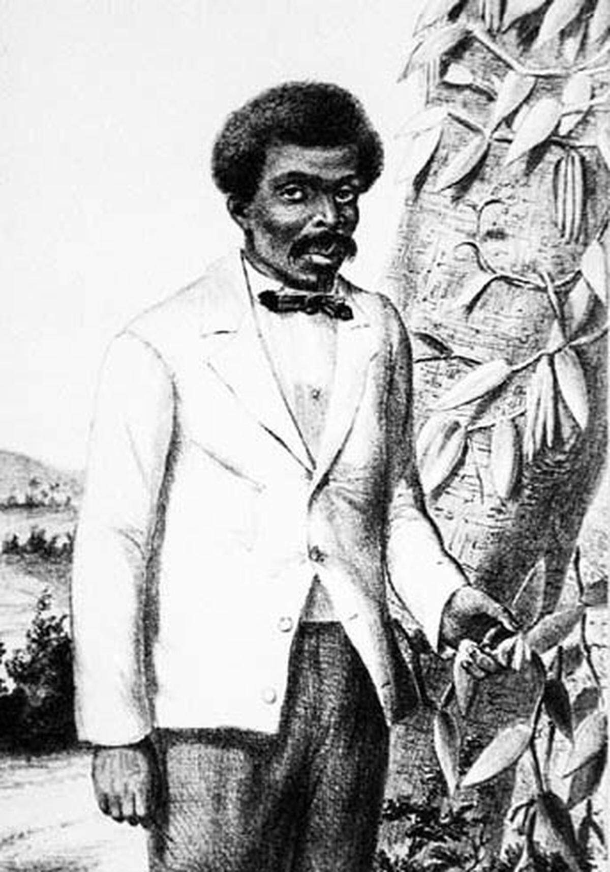 A portrait of Edmond Albius from 1863.