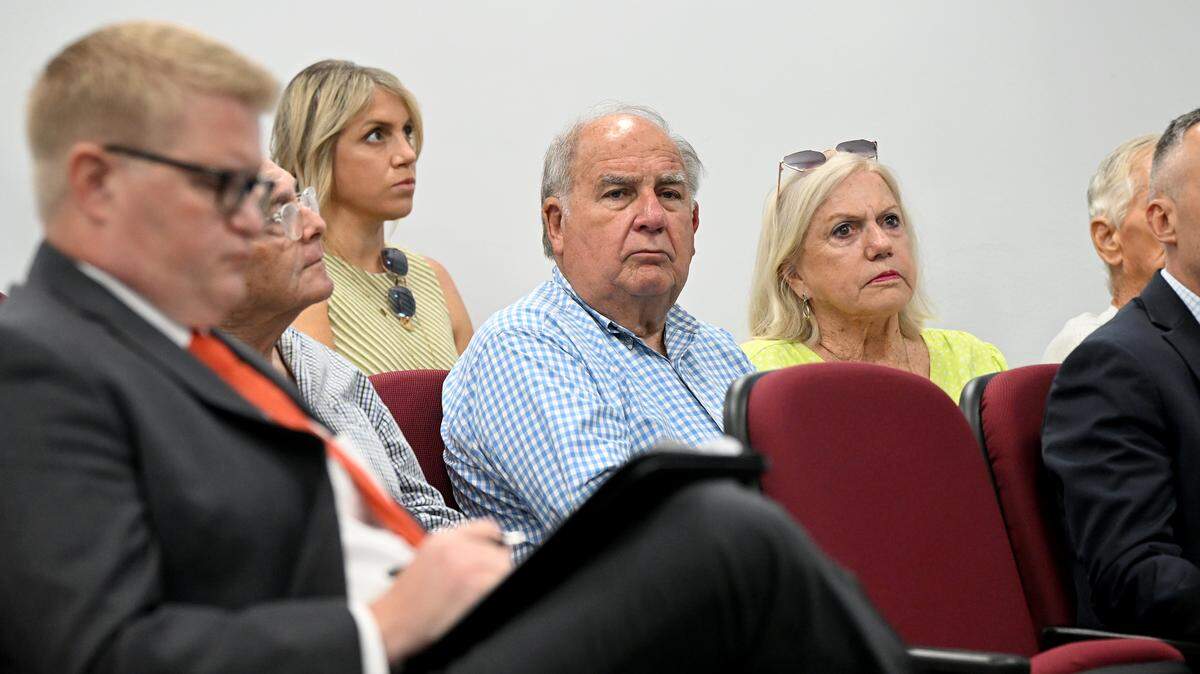 Dean and Janet Mixon during a meeting of the Board of County Commissioners on Tuesday, July 29, 2025.