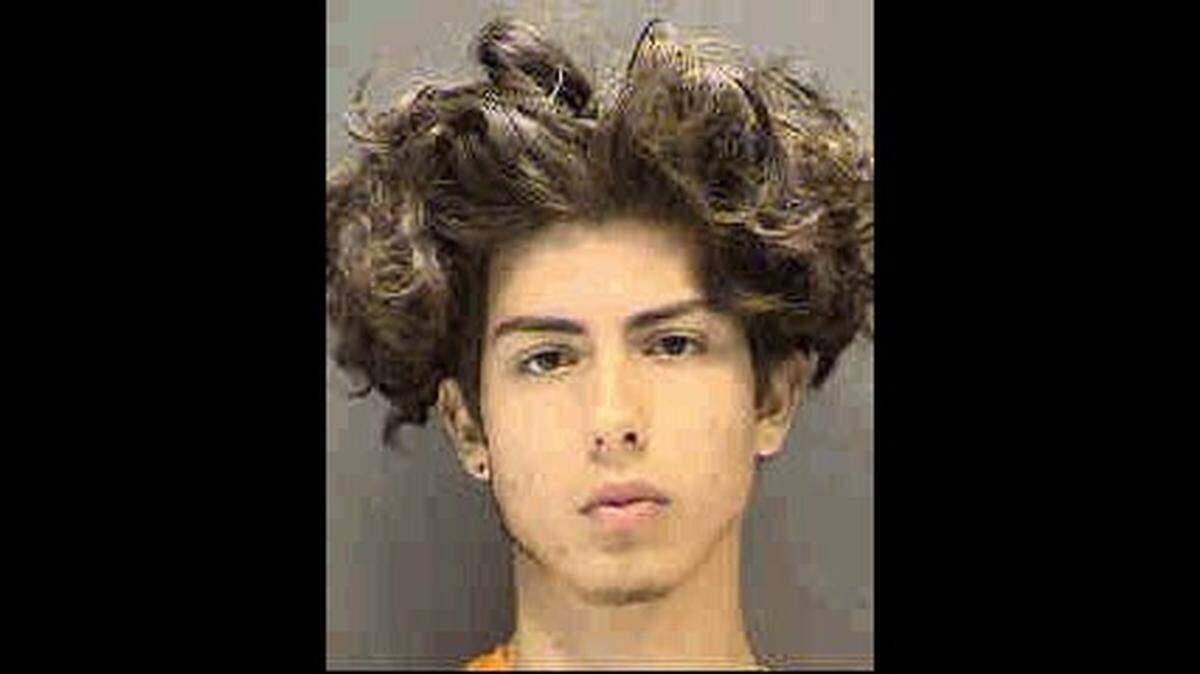 Orlando Deulofeu, (above) 18; Russell James, 18, and two teens were arrested Wednesday night after they allegedly attempted an armed robbery and sped away from police. All face a charge of robbery with a firearm.