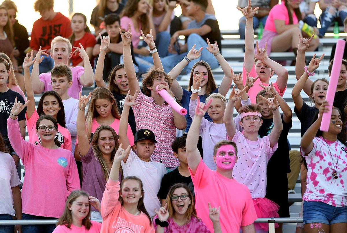 Fans cheer on their team during last week’s game against Sarasota Riverview at Parrish Community High.
