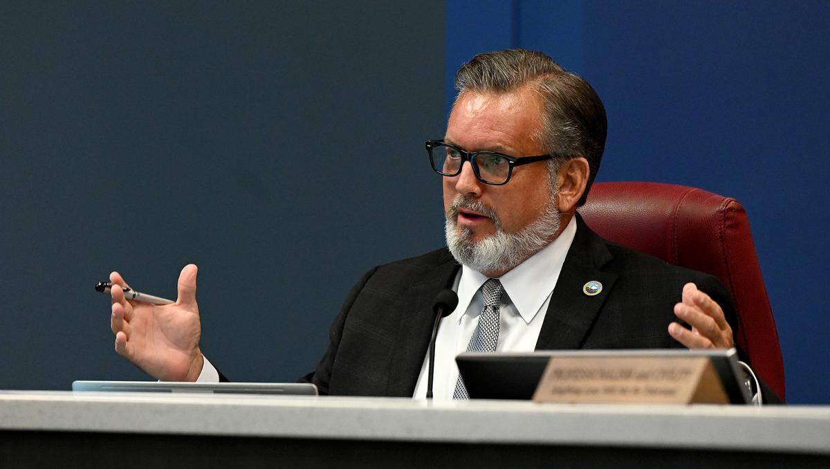 Commissioner Mike Rahn during a Board of County Commissioners meeting on Tuesday, Sept. 12, 2023.