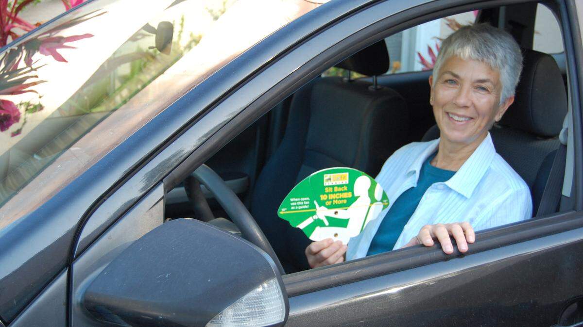 Ruth Rauch, shown above, is a certified occupational therapy assistant and a CarFit volunteer. From 10 a.m. to 2 p.m. Sunday, April 24, Manatee and Sarasota seniors will get to see if their cars still "fit" them during a free CarFit clinic with volunteers like Rauch in the parking lot at State College of Florida, 5840 26th St. W., Bradenton. The national CarFit program utilizes occupational therapists to help seniors check to see if safety components in their cars are adjusted right and comfortable for them. 
 PROVIDED PHOTO