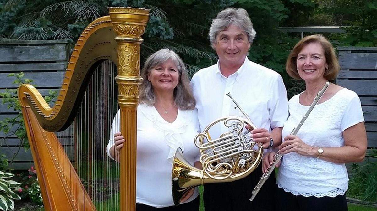 Relative Harmony, an ensemble of flute, harp and French horn, includes Melody (harp) and Chris (horn) Rapier, sister- and brother-in-law of Mary Deur (flute). 
 PHOTO PROVIDED