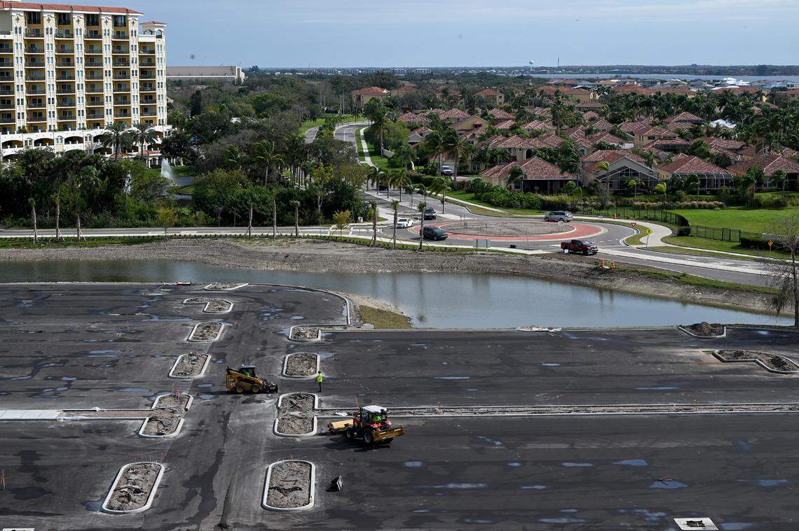 The transformation from gateway to destination point is getting closer as the Marriott Palmetto Resort and Spa nears completion and the expansion and renovation of the Bradenton Area Convention Center begins. The view from an upper floor of the resort.
