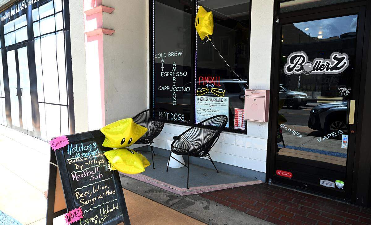 Ballerz Pinball Cafe in downtown Bradenton on July 2, 2025.