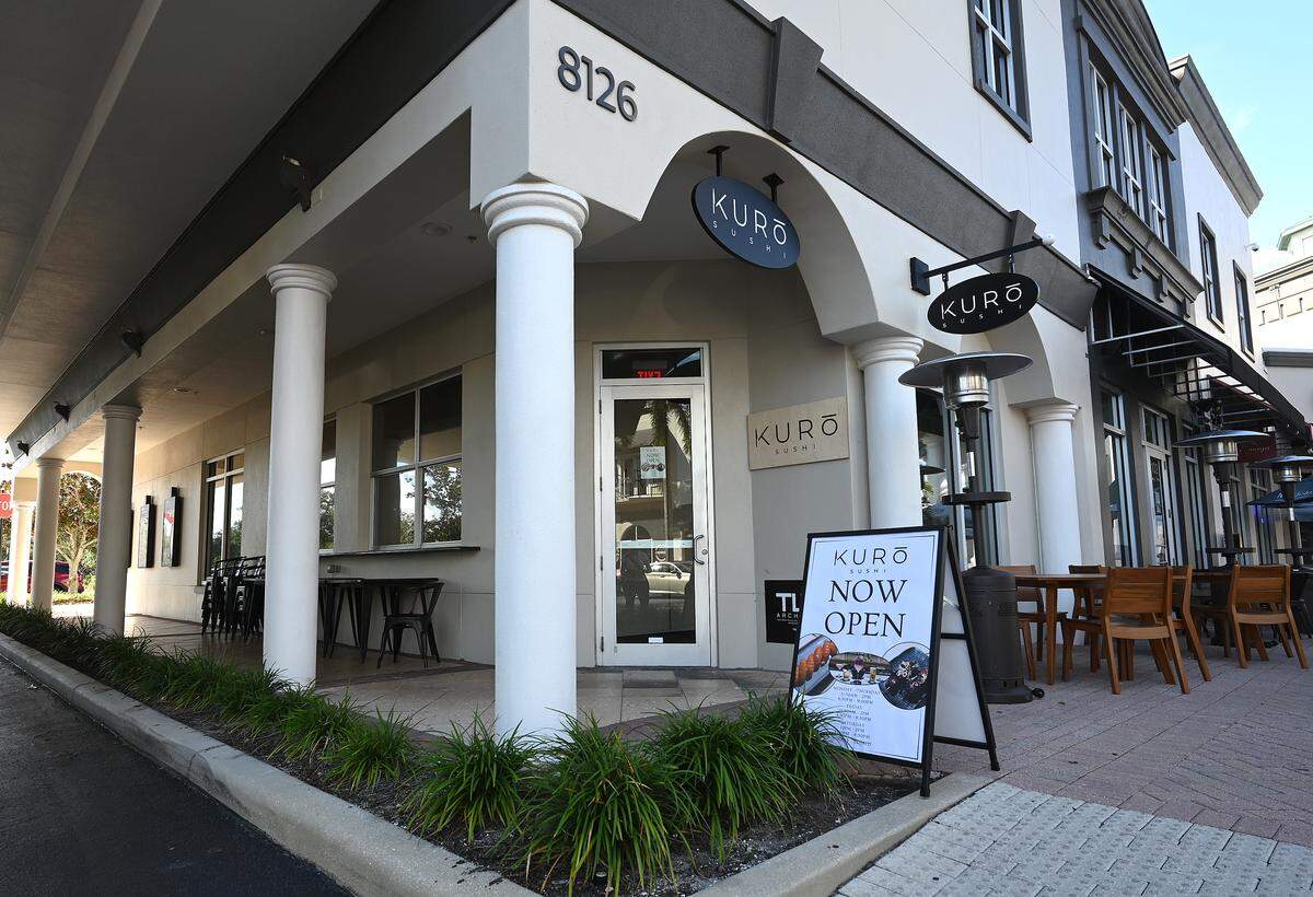 The exterior of the newly-opened Kuro Sushi on Main Street in Lakewood Ranch on Nov. 4, 2025.