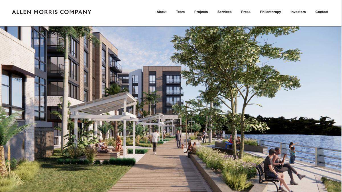 Rendering of proposed luxury apartments to be constructed on the site of the old Bradenton City Hall, 500 15th Street West.