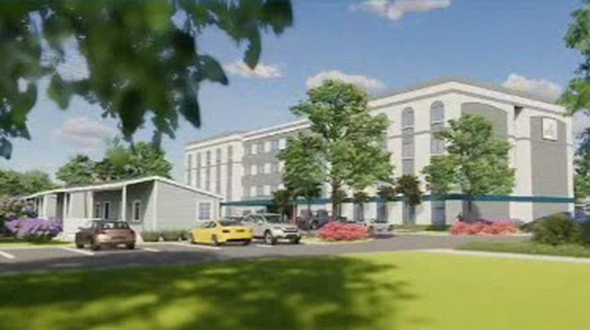 A provided rendering depicts one of Tunnel to Towers’ veteran housing facilities. The organization plans to build a 122-unit apartment complex on Cortez Road in Bradenton.