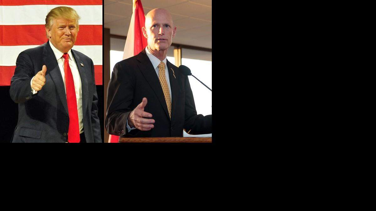 Donald Trump and Gov. Rick Scott