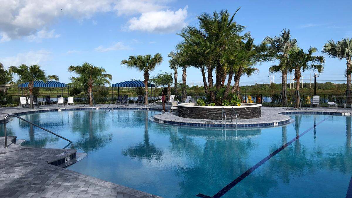 The pool and amenity center for the Brightwood neighborhood of North River Ranch have already been completed.