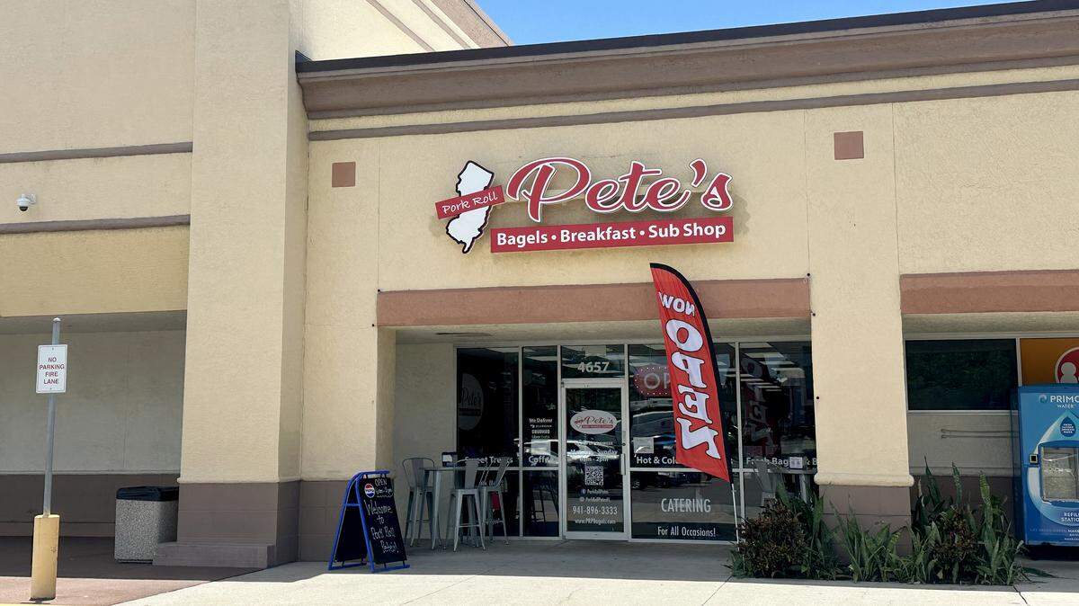 Pork Roll Pete’s opened in July 2025 at 4657 Cortez Road W., Bradenton, serving New Jersey deli and breakfast staples such as the pork roll. 