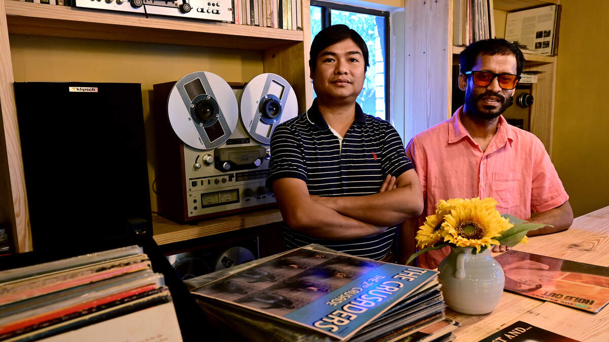 Spinning Coffee owners Vincent Truyen and Mohd Hasan. The new business is located at 515 36th Street West, Suite E, Bradenton.