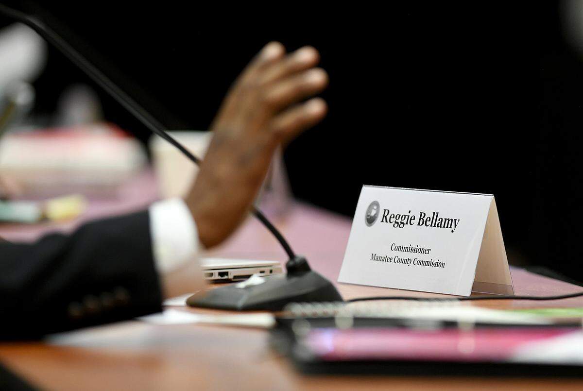 01/26/21--Reggie Bellamy during a meeting of the Board of County Commissioners Tuesday.