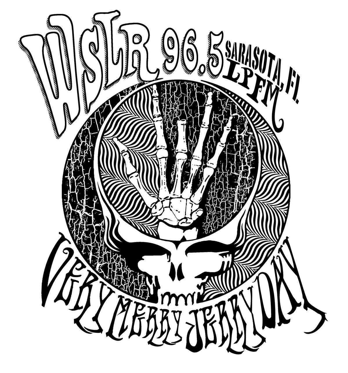 Hear live music and tie-dye your own tee at WSLR’s 10th annual Very Merry Jerry Day this Sunday in Sarasota.