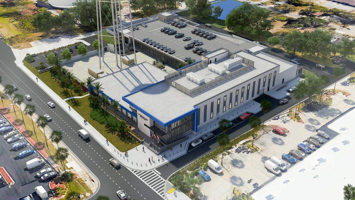 Bradenton officials recently began construction on a $35 million headquarters for the Bradenton Police Department near the southwest corner of Sixth Avenue West and First Street West. A provided rendering shows the building’s design.