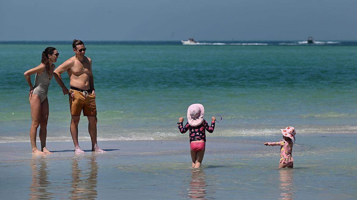 Bean Point on the northern tip of Anna Maria Island is a popular spot for beachgoers, seen on Monday, April 15, 2024. Manatee County may add another 1% to the bed tax charged to area visitors.