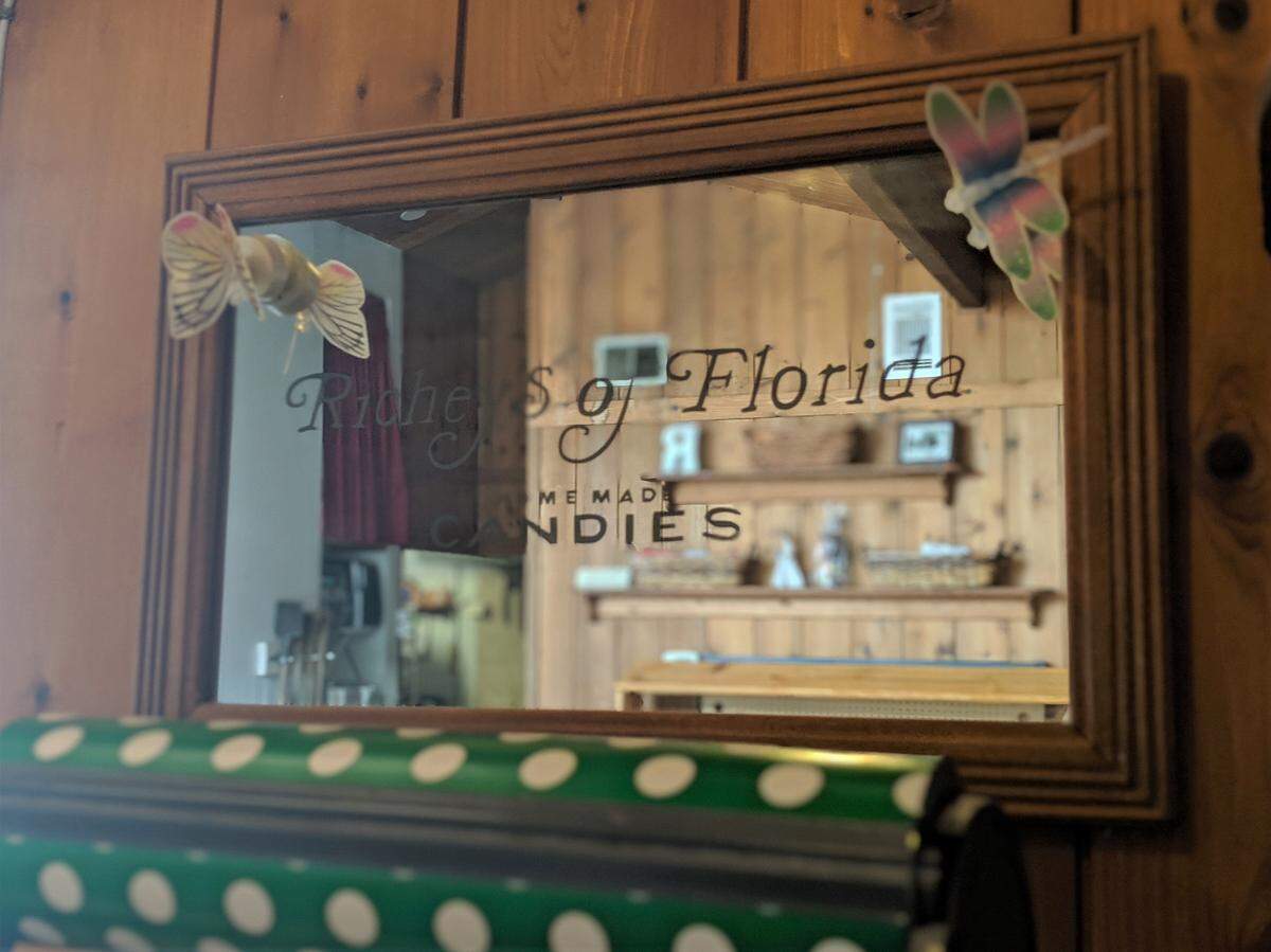 Richey’s Chocolates moved from a storefront in a shopping center to its current standalone location on Manatee Avenue. Owner Mardee Westerman says that the wood-paneled, cottage-style building was the perfect fit for an old-time candy store.