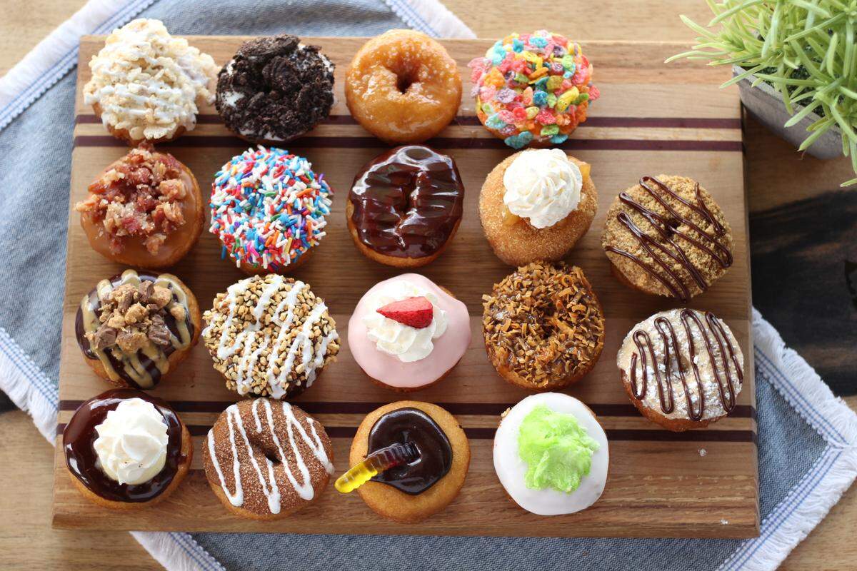 A spread of doughnut varieties offered at The Farm House in Bradenton.
