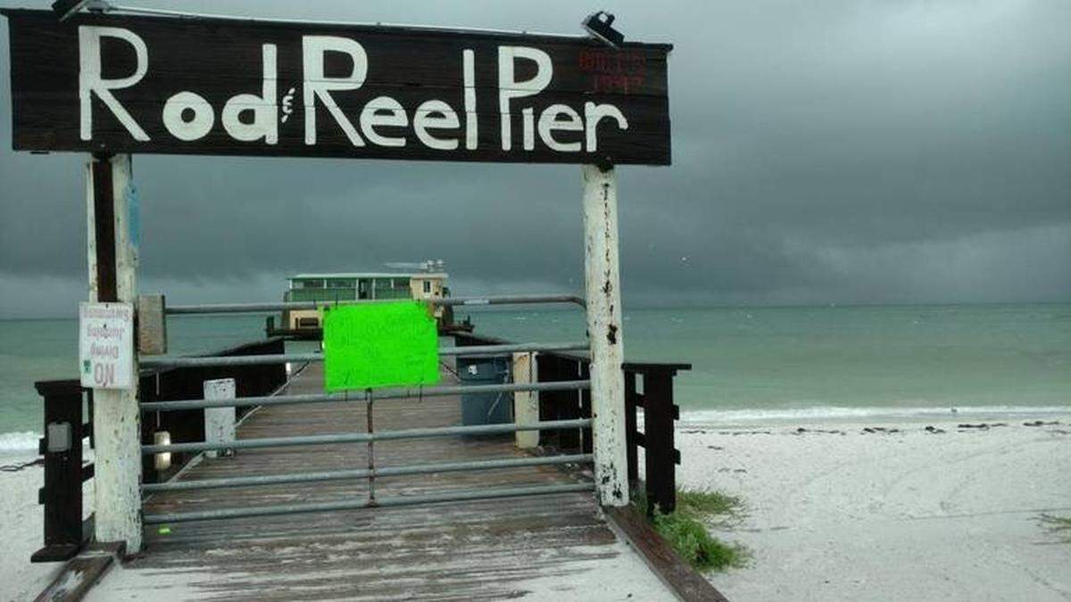 The Rod & Reel Pier was closed for Tropical Storm Emily in October 2017.