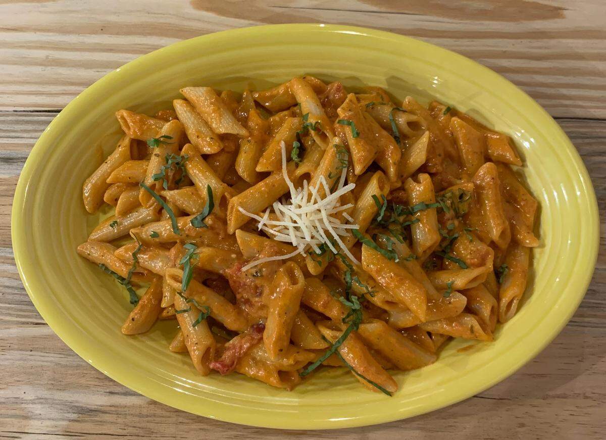 Partners Amanda Ventura and Christopher Doe recently opened Scuderia Italian Cuisine at 4805 Cortez Road W., next door to the Regal Oakmont cinema. Shown above is the penne a la vodka entree.