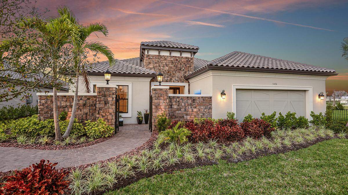 Artist’s conception of one of the Taylor Morrison Homes planned for Azario at Lakewood Ranch. Residents there will have access to a planned, private 18-hole golf course and planned resort amenities that include a wellness center, culinary center, resort-style pool, Bahama bar, sports courts, state-of-the-art fitness center, and fire pits.