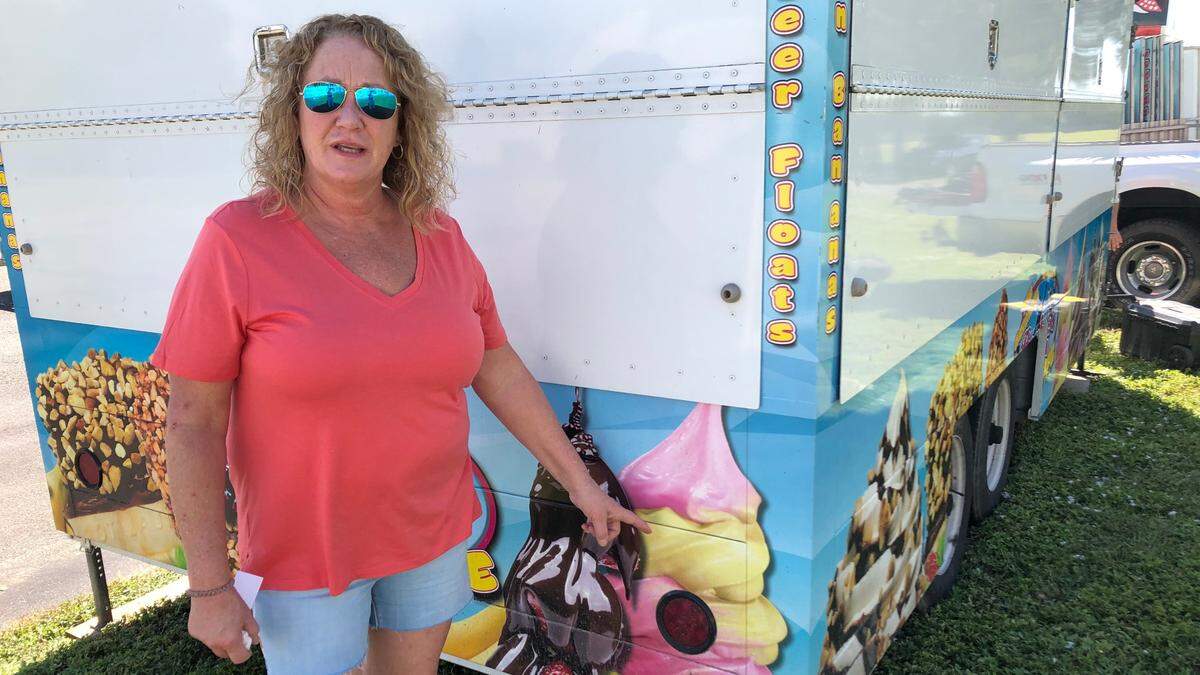 Kelley Myers of Barbie’s Ice Cream will be one of the concessionaires taking part in “The Flavors of Our Fair” Oct. 16-18 and Oct. 23-25 . Many concessionaires have been unable to work since March because of the COVID-19 pandemic.