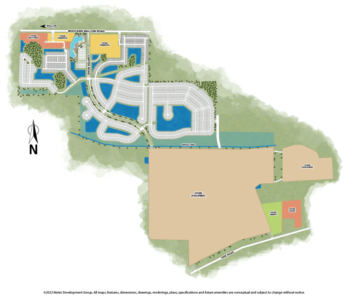The initial site map for Seaire shows the development is planned for two phases. The site map  is not final. 