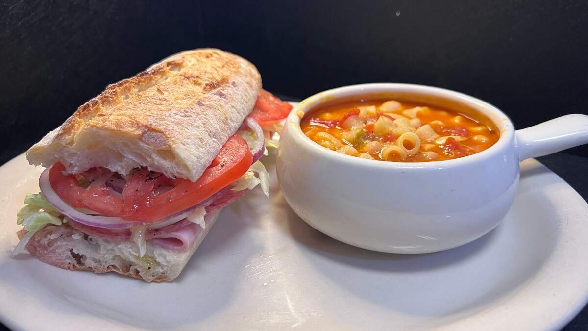 A sandwich and bean combo is one of the offerings at Vacci Pizza & Cucina, 4406 53rd Ave. E., Bradenton.
