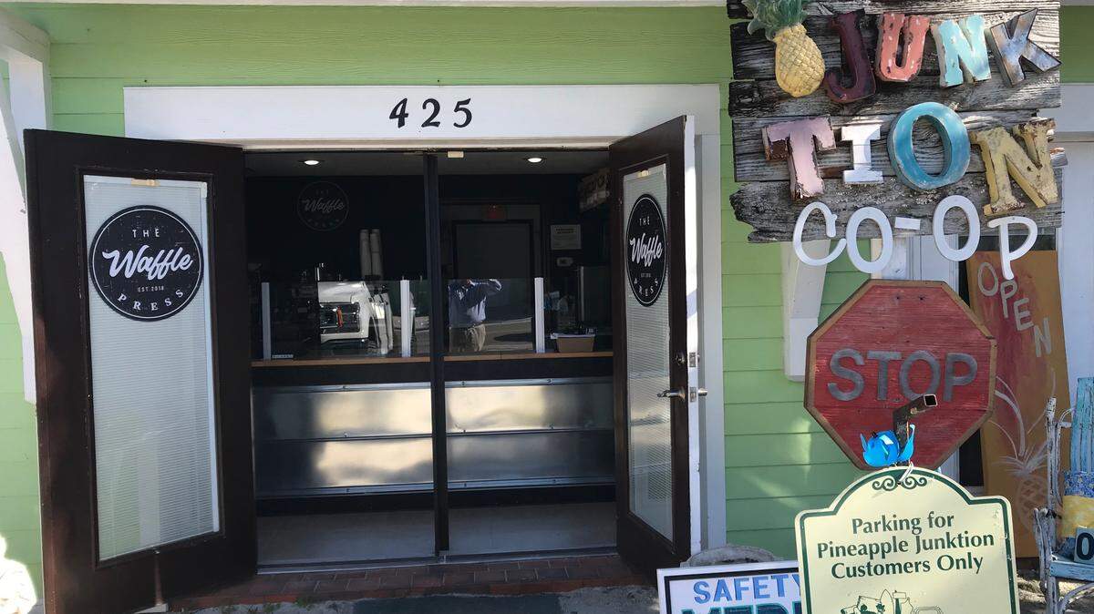 The Waffle Press is a new business located at 425 Pine Ave., Anna Maria, in the Pineapple Junktion building.