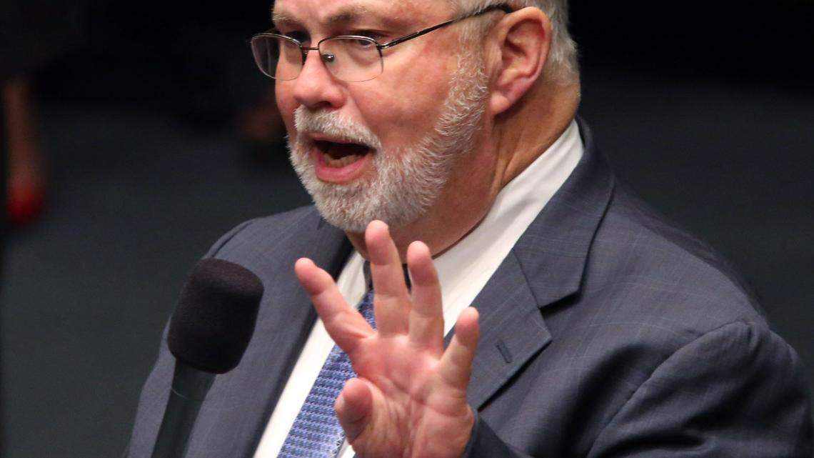 State Sen. Jack Latvala, R-Clearwater, speaks during legislative session last April. On Tuesday, he filed a bill to stop the Department of Juvenile Justice prepayment system, with every county simply paying its share of the prior year's cost starting in fiscal year 2016-17.