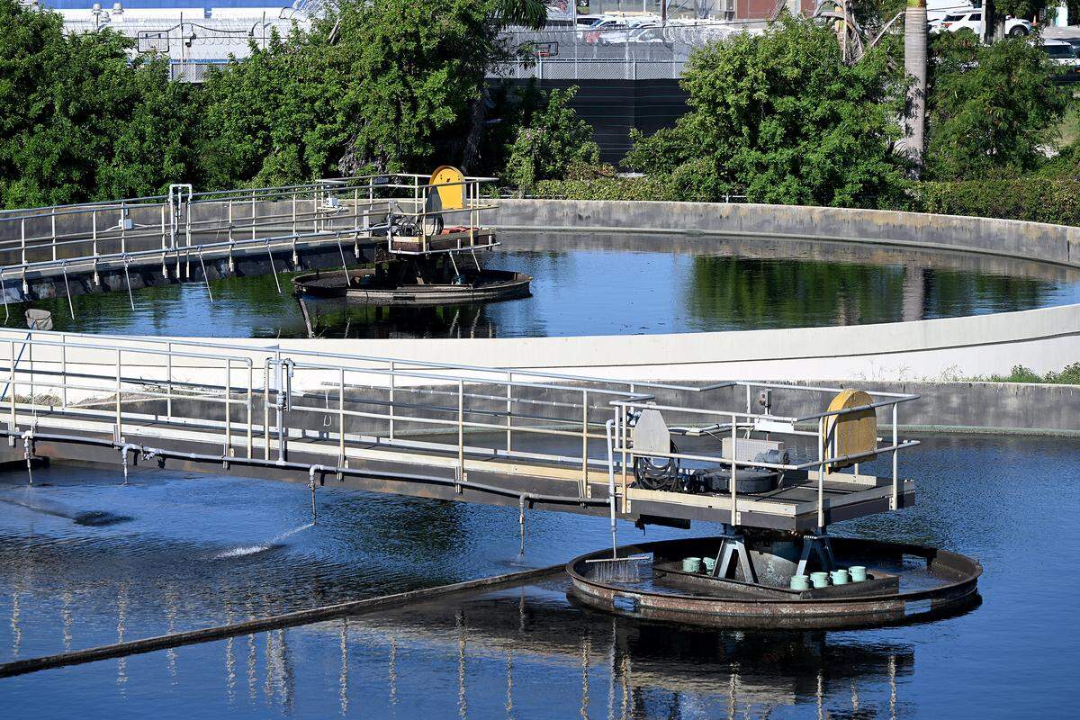 The City of Bradenton has been undergoing major upgrades to the water treatment plant with plans to have a new deep water injection well finished in 2028. Existing water clarifier show here on Oct. 24, 2025.