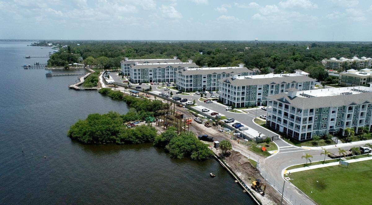 The Riverwalk expansion east trails past the ShoreView Apartments, ending at a new imagining of the Mineral Springs Park in Bradenton.