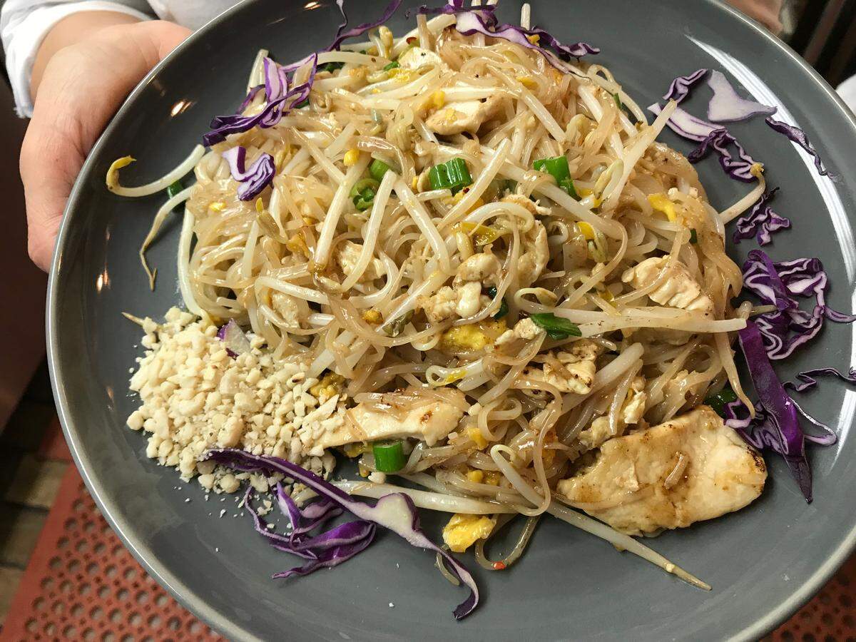 Pad Thai is among the most popular Thai noodle dishes. This is the version served at Thai Cafe, 4511 Manatee Ave., Bradenton.