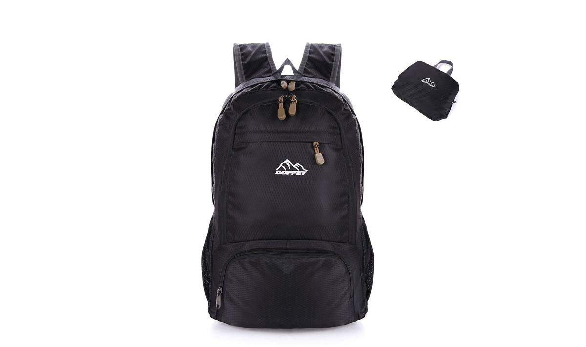 A water resitant backpack by Doffey sells on Amazon for about $16.