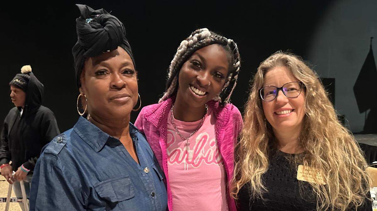 Dana Welch, left, is shown with her daughter, Latasha Williams, center, and care navigator Jessica Godfrey at the Turning Points Be the Key Breakfast 11/28/2023, at the Bradenton Area Convention Center in Palmetto.