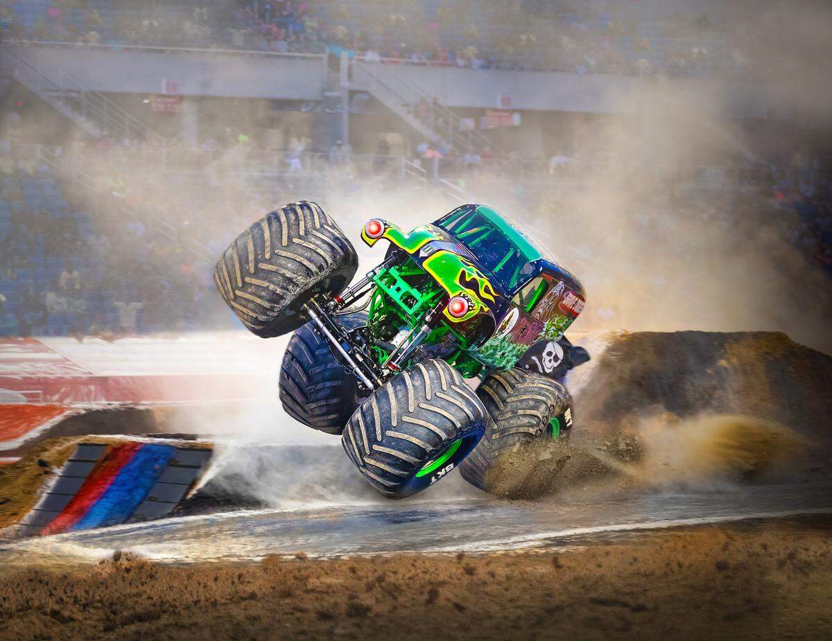 Feld Entertainment is relaunching its first two live touring shows, Disney on Ice and Monster Jam. Live shows were shut down in March because of the COVID-19 pandemic. Grave Digger is shown above.