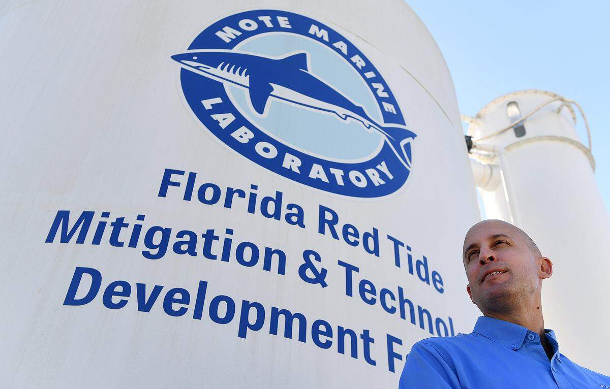 Kevin Claridge, VP of Mote Marine Laboratory’s sponsored research coastal program at Mote Marine research facility in Sarasota on Monday, March 21, 2023.