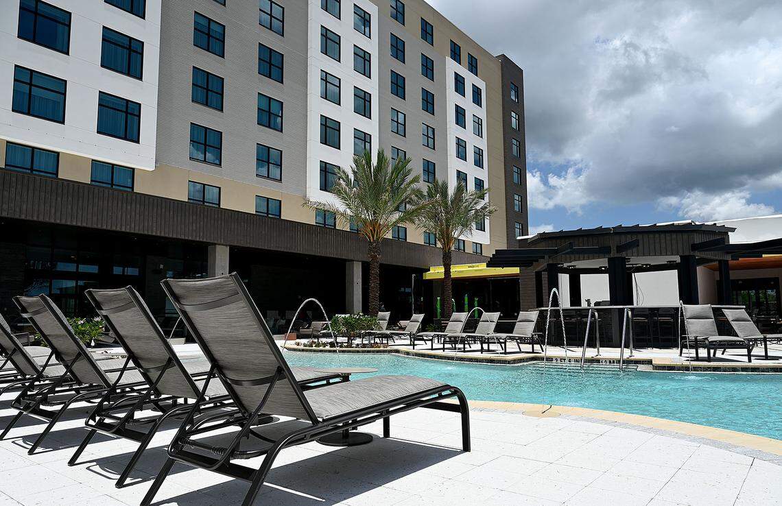 The pool area at the Palmetto Marriott Resort & Spa on July 3, 2023.