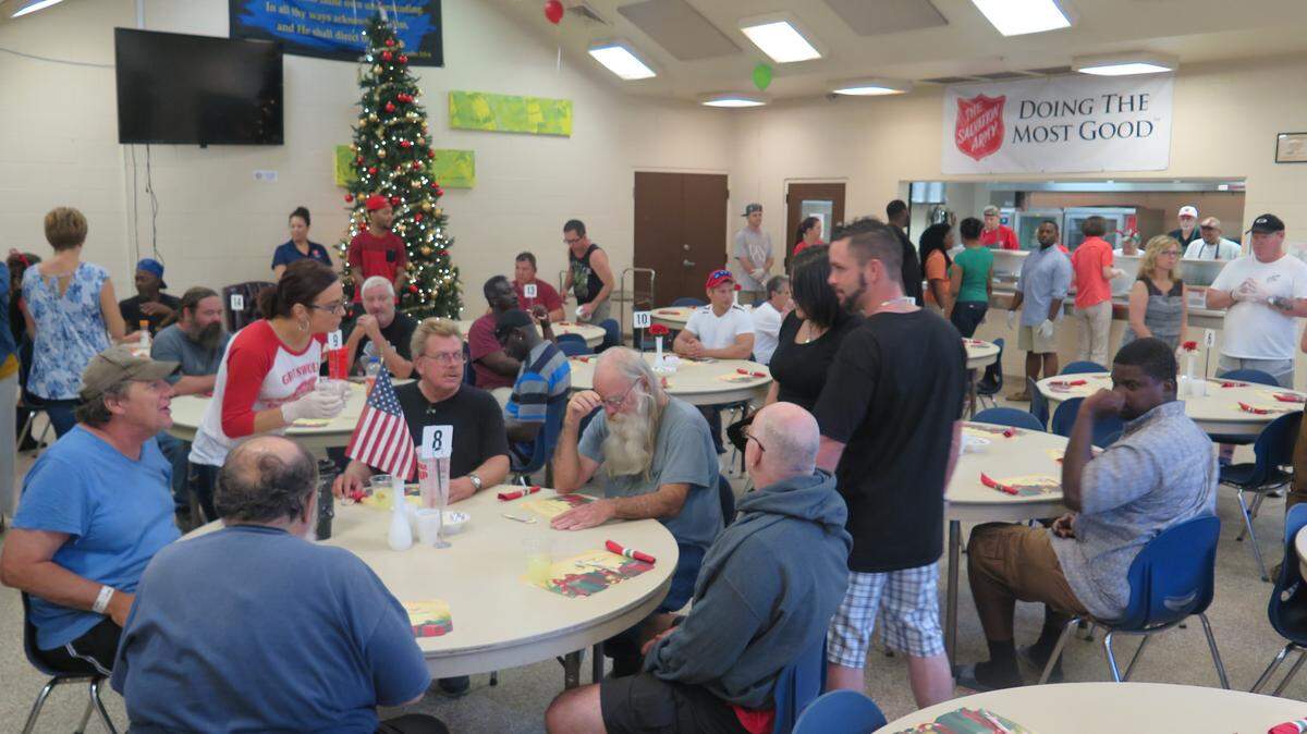 A Christmas dinner organized by the Salvation Army in Bradenton was expected to attract at least 300 diners.AMARIS CASTILLO/Bradenton Herald