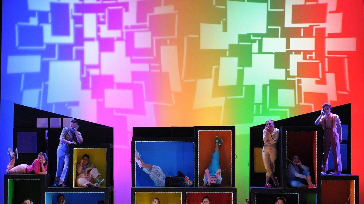 A scene from the musical comedy,"Bye Bye Birdie."