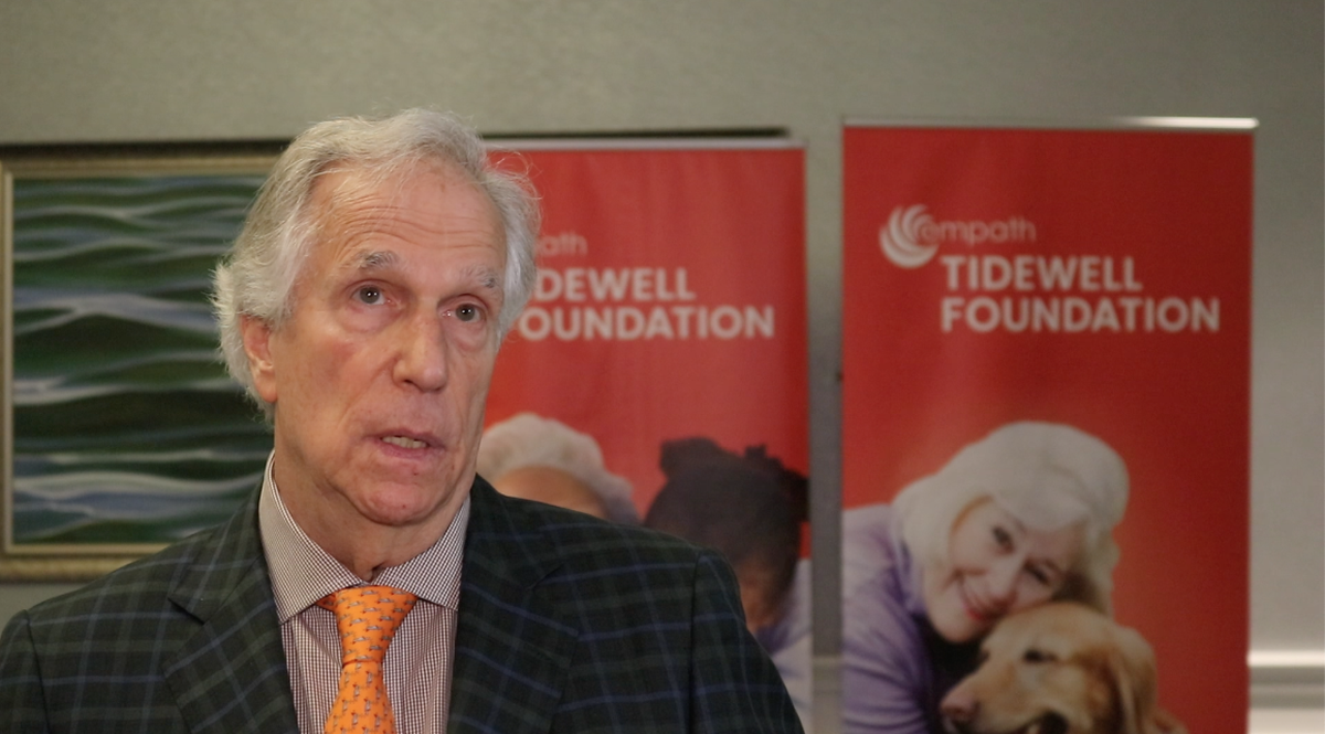 Henry Winkler was in Sarasota on Friday to raise money for Tidewell Hospice’s programs and services. Hospice serves more than 10,000 people each year, regardless of their ability to pay.