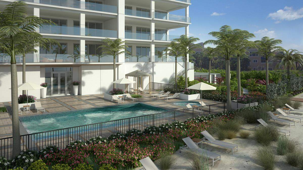 Infinity Longboat Key, a newly completed condo building on Longboat Key, has sold all 11 of its units. The first five sales recorded with Manatee County total $17.9 million. IMAGE PROVIDED