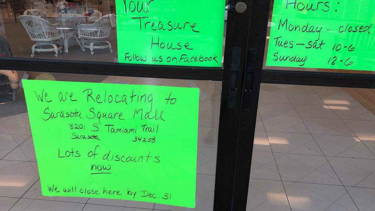 Your Treasure House, which took over DeSoto Square mall space once occupied by Macy’s, closed its doors in December and moved to Sarasota.