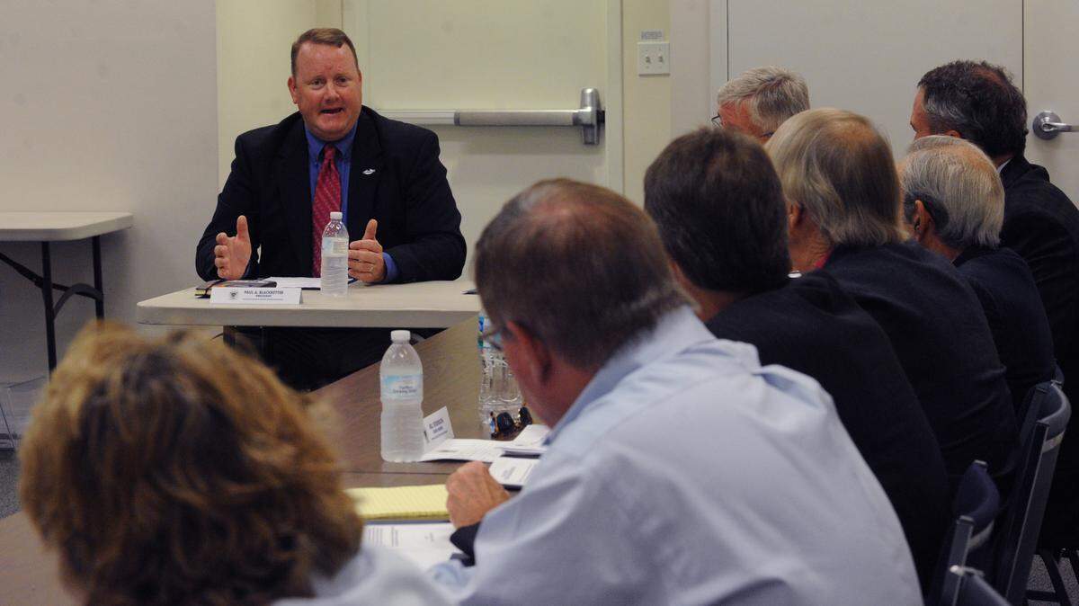 FILE: Paul Blackketter, SANCA president, offers his apologies to the SANCA board for his behavior, an exchange of words captured on video after a dragon boat event in Oct. 2014. The SANCA board accepted Blackketter's apologies, but voted to conduct an external investigation. 
 GRANT JEFFERIES/Bradenton Herald