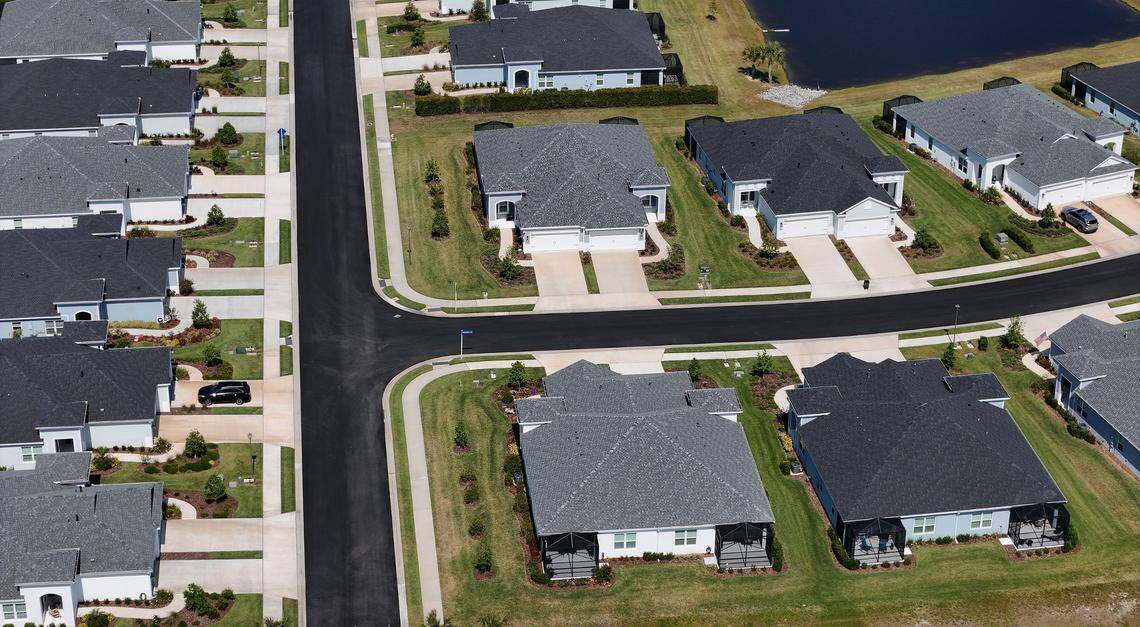 This photo from April, 2025, shows homes in the Parrish area of Manatee County.