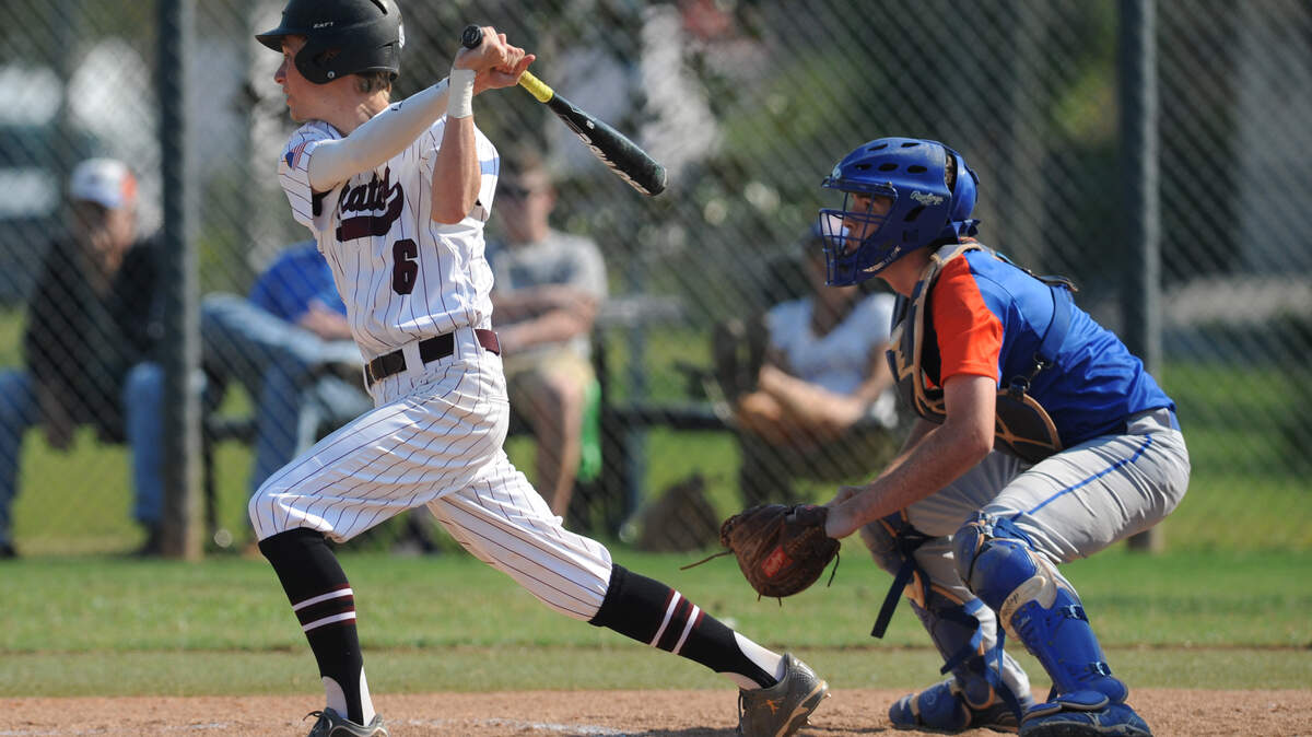 Braden River's Gavin Root connects for a hit during the Sarasota Baseball Classic tournament Tuesday at Sarasota High School. 
 GRANT JEFFERIES/Bradenton Herald