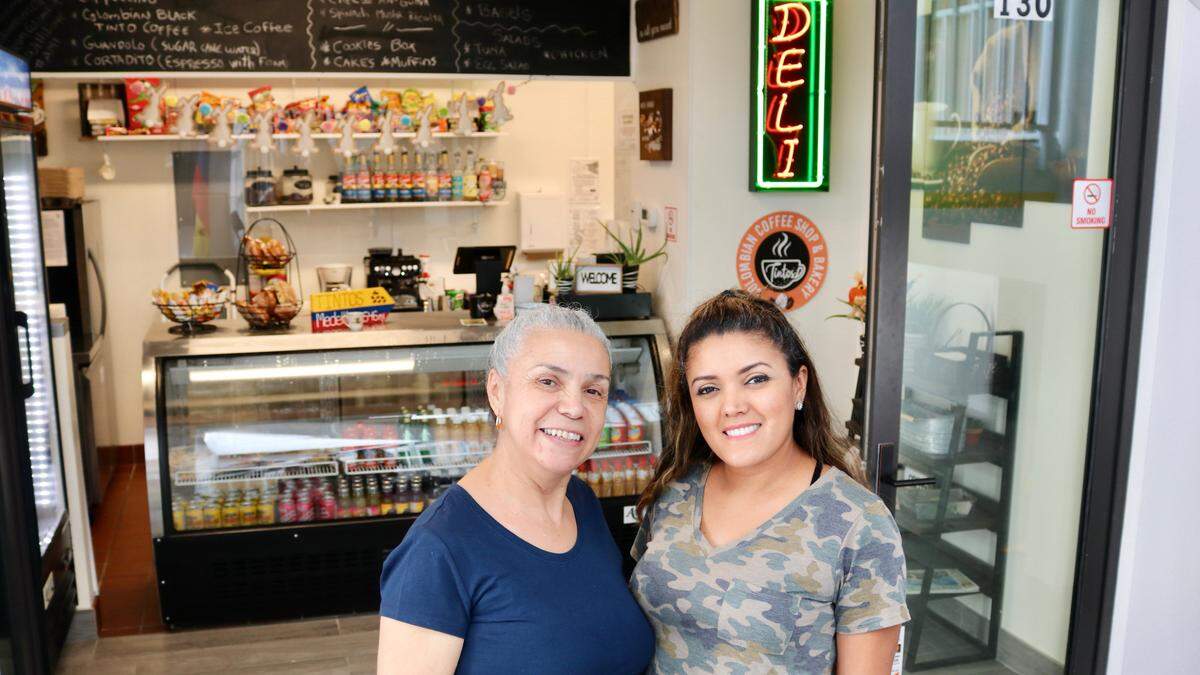 3/24/2021--Sisters Nubia, left, and Veronica Betancourt opened Tintos in October at 119 Bridge St., Unit 130, in Bradenton Beach. The business features Colombian coffee and empanadas, and also serves a variety of sandwiches.